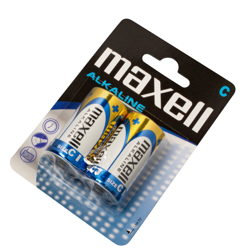 Maxell alkalne baterije LR-14/C, 2 komada